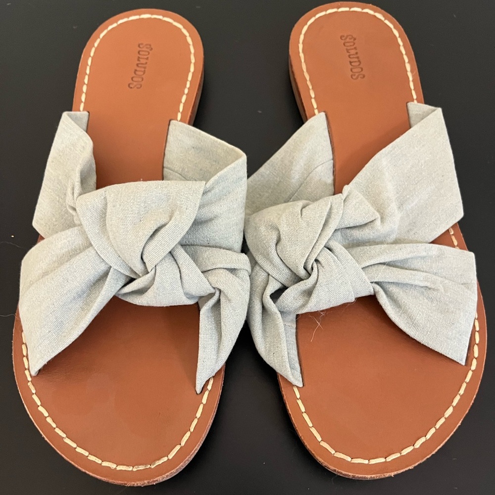 Soludos knotted slide sandals - size 8